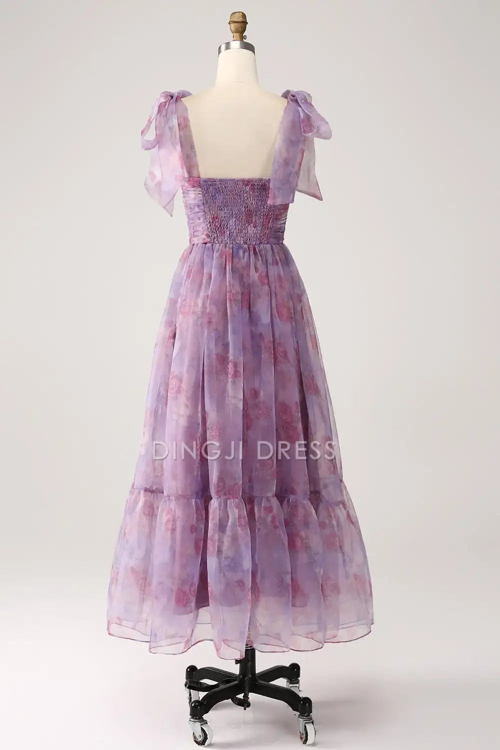 DingJiDress Hot Sale Prom Dress A Line Sweetheart Backless Retro Pleated Printed Fashion Long Formal Dresses