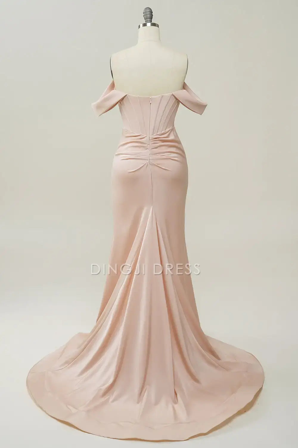 DingJiDress Hot Sale Prom Dress Mermaid Off-The-Shoulder Pleated Side Fork Elegant Long Formal Dresses