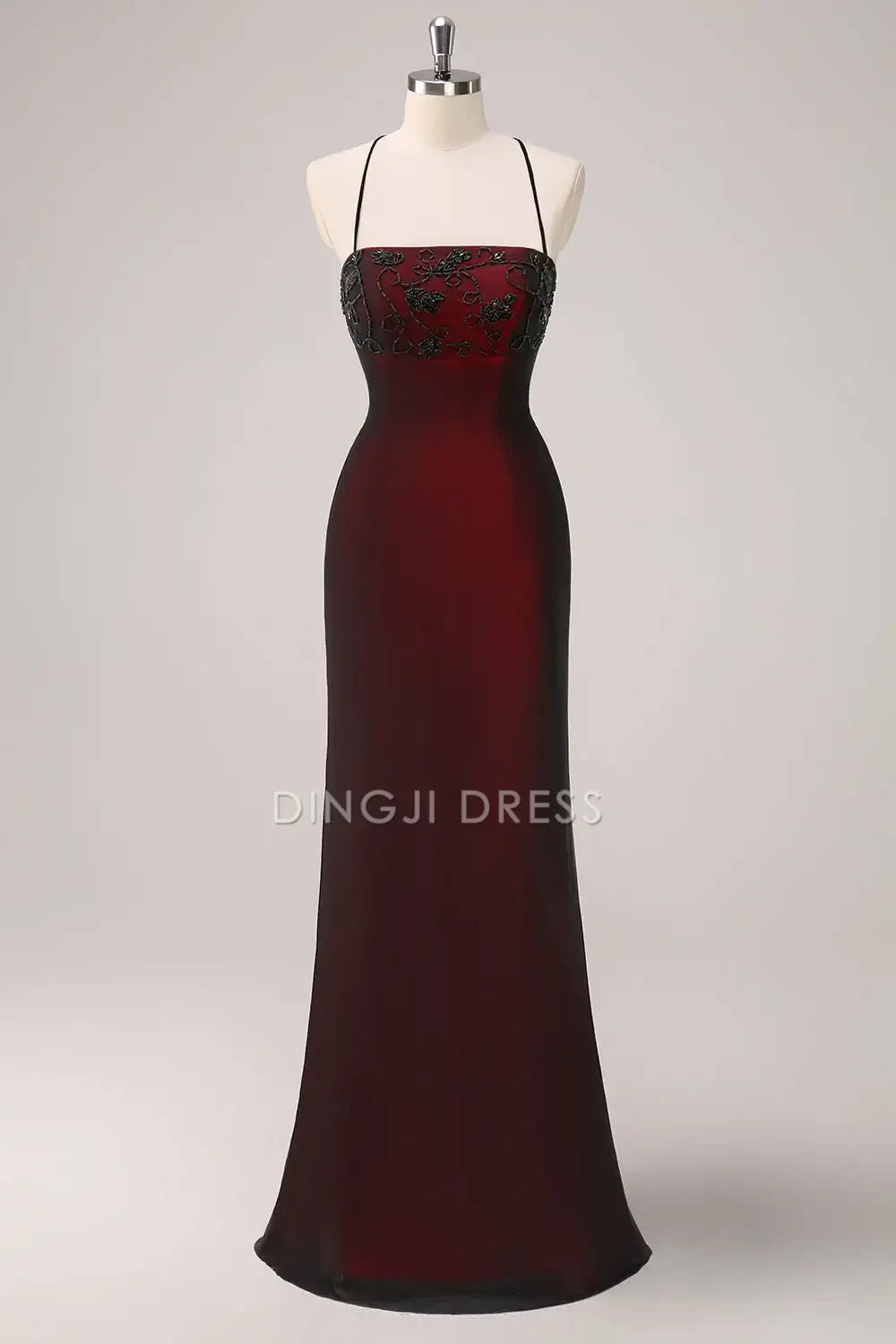DingJiDress Hot Sale Prom Dress Mermaid Spaghetti Straps Backless Beading Charming Long Formal Dresses