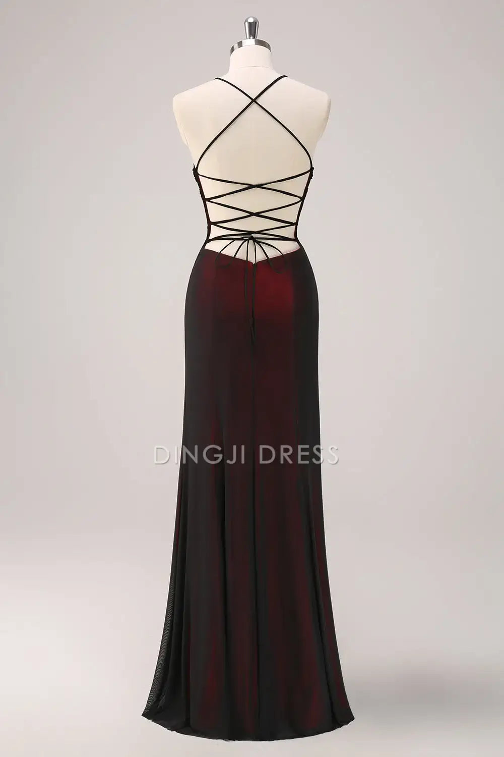 DingJiDress Hot Sale Prom Dress Mermaid Spaghetti Straps Backless Beading Charming Long Formal Dresses