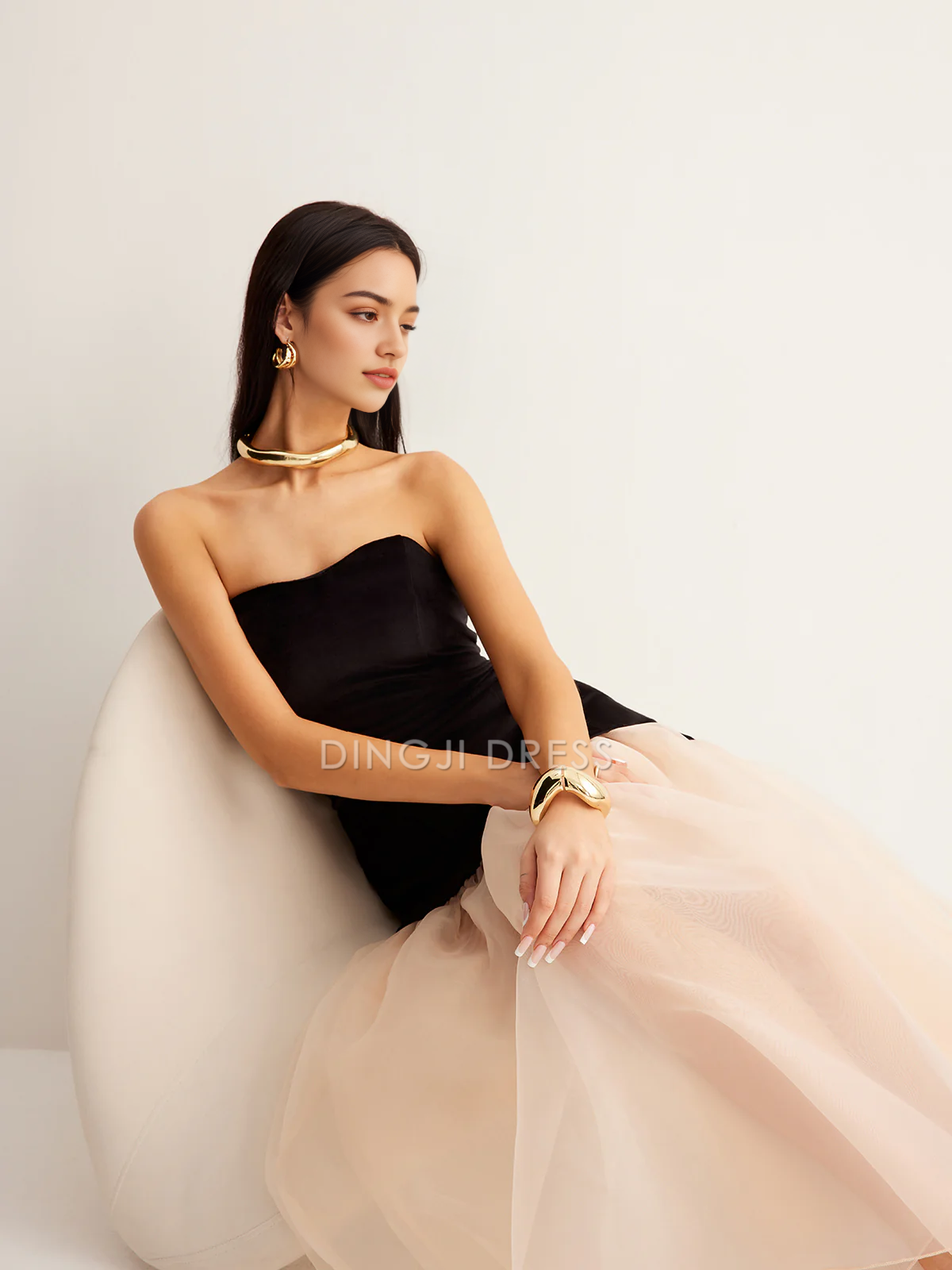 DingJiDress Party Dress Sheath Strapless Sweetheart Neckline Split Joint Elegant Dress Hot Sale Prom Dress