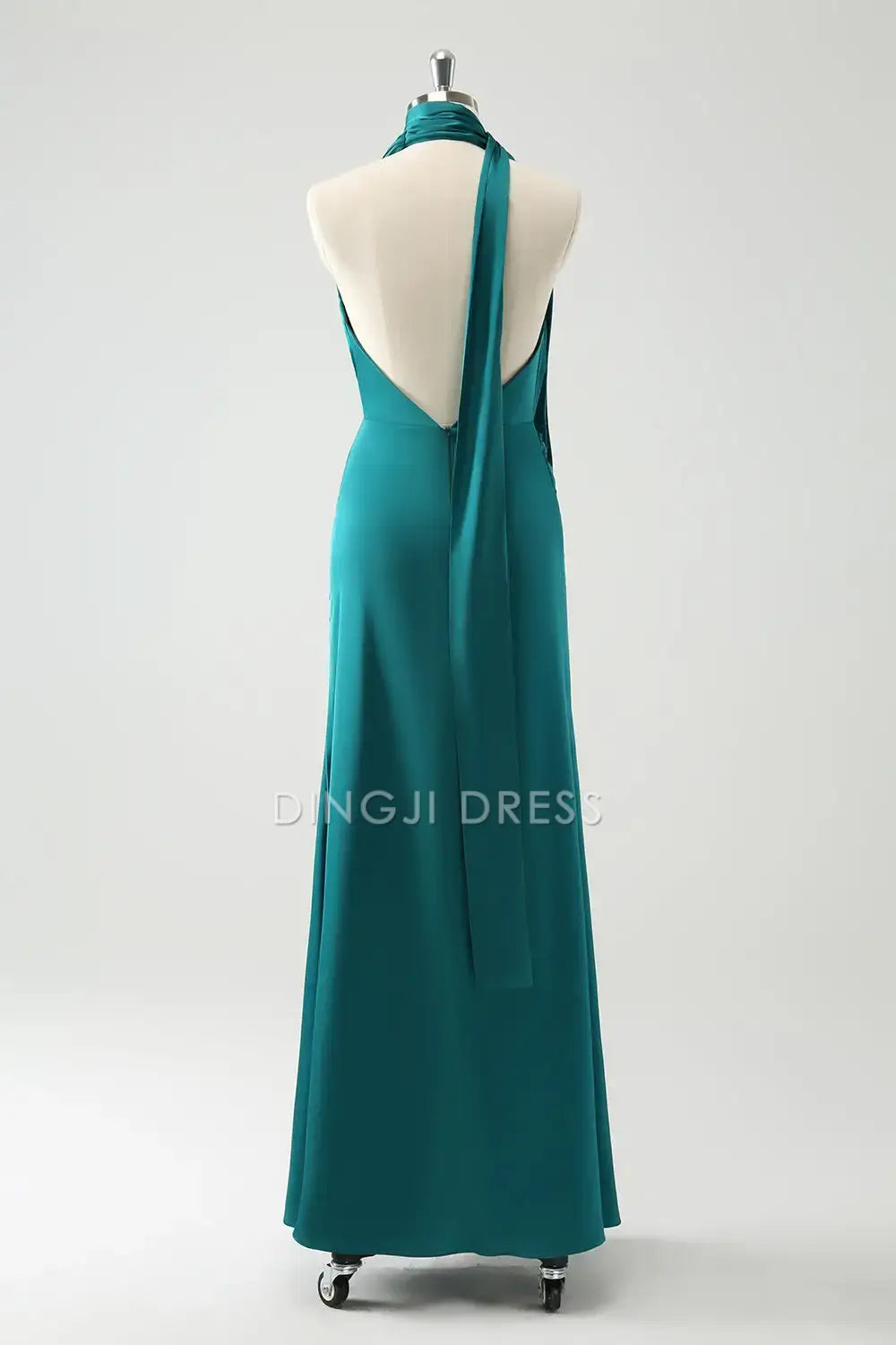 DingJiDress Sheath Halter Deep V-Neck Backless With Slit Backless Fashion Party Dress Hot Sale Prom Dress