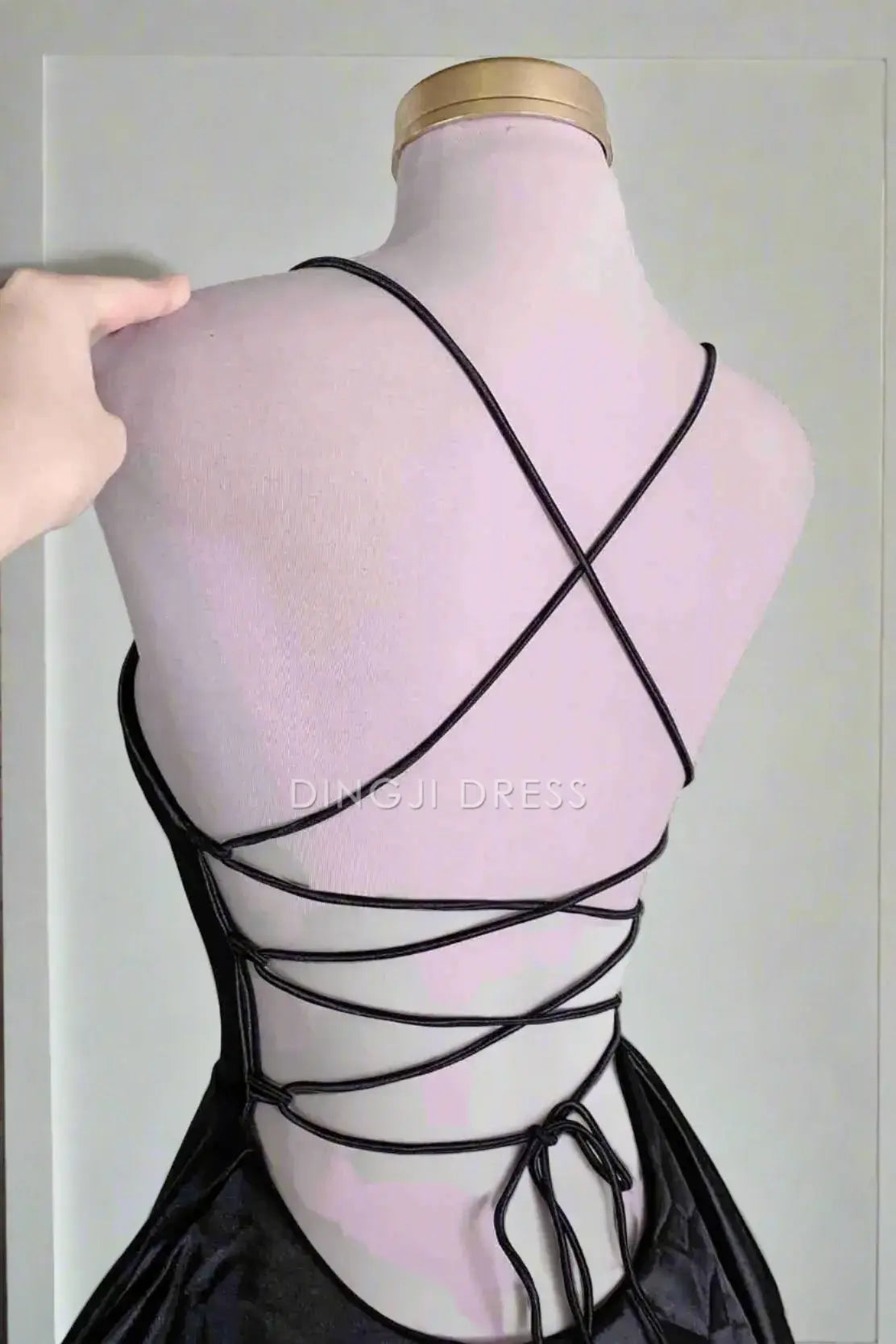 DingJiDress Short Dress Charming A-Line Spaghetti Strap Lace-Up Backless Simple Sexy Short Party Dress Hot Sale Homecoming Dress