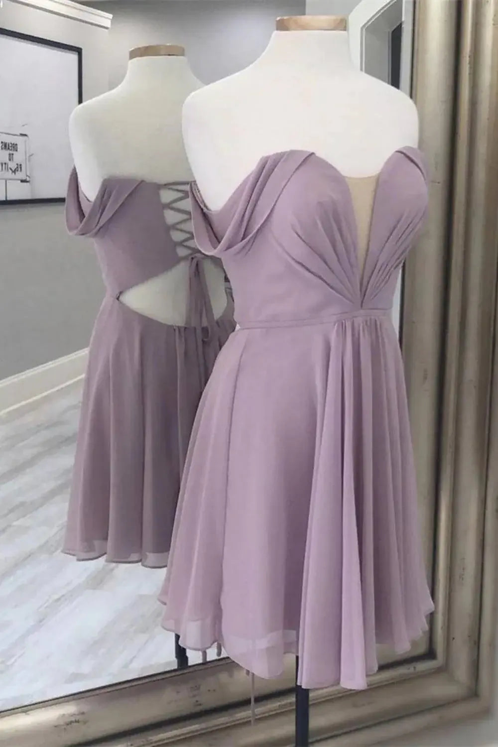 DingJiDress Short Evening Dress A Line Corset Sweetheart Neckline Off The Shoulder Ruched Backless Simple Cocktail Dress Hot Sale Homecoming Dress