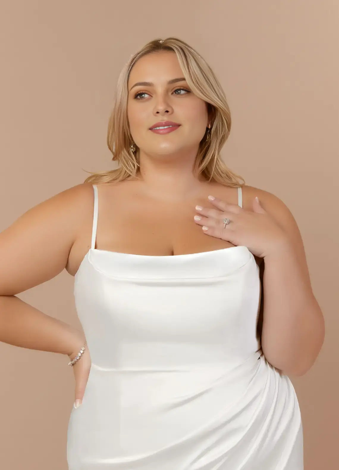 DingJiDress Short Prom Dress Elegant Sheath Cowl Neckline Spaghetti Strap Pleated Knee Length Midi Skirt Leg Slit Simple Plus Size Dress Hot Sale Homecoming Dress