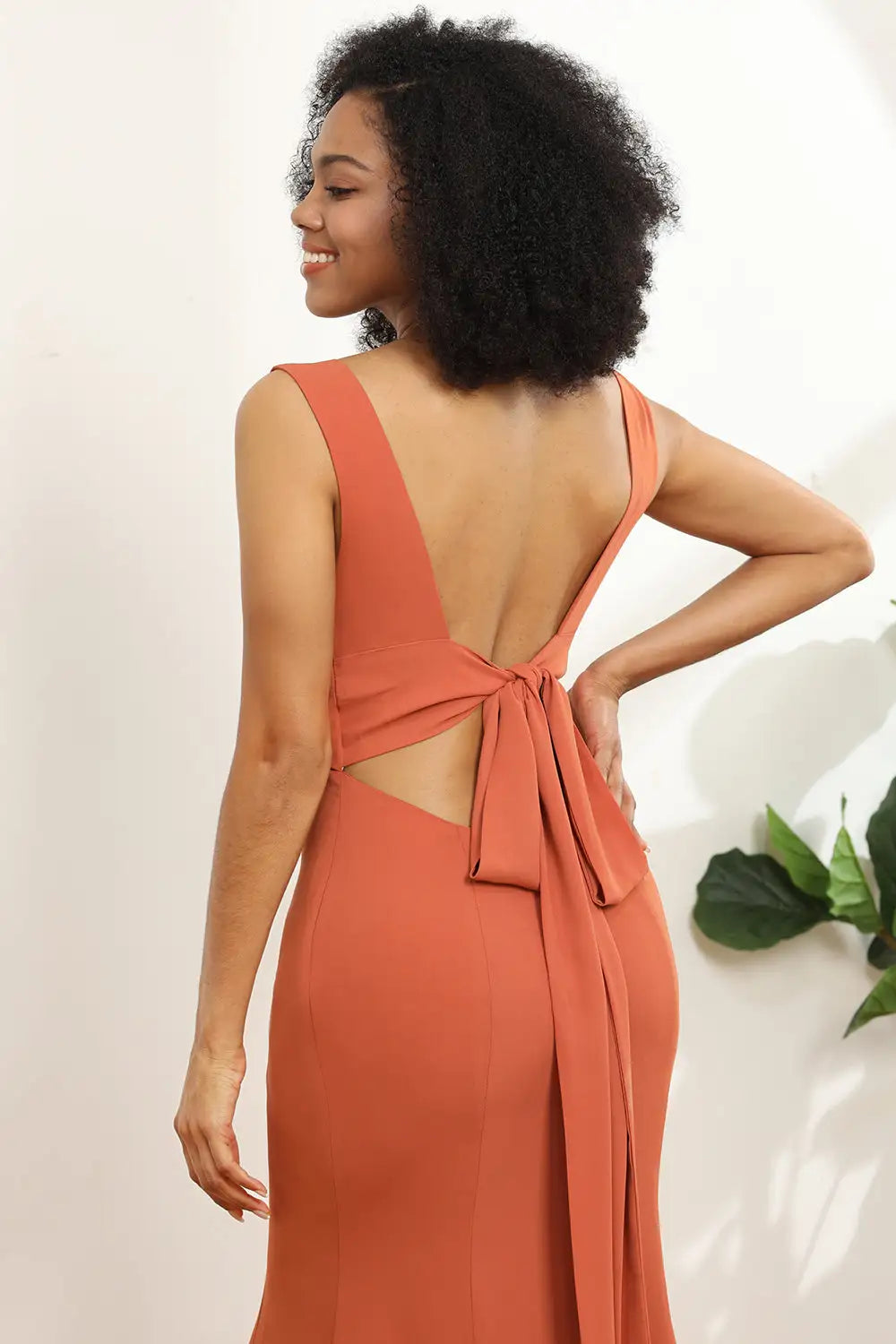 DingJiDress Charming Mermaid Deep V Neck Sleeveless Lace up Backless Fashion Party Dress Hot Sale Prom Dress