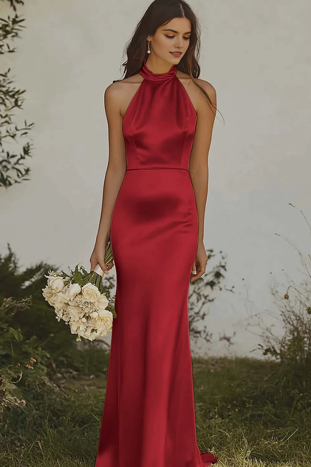 DingJiDress Hot Sale Prom Dress Mermaid Halter Sleeveless Backless Elegant Long Formal Dresses