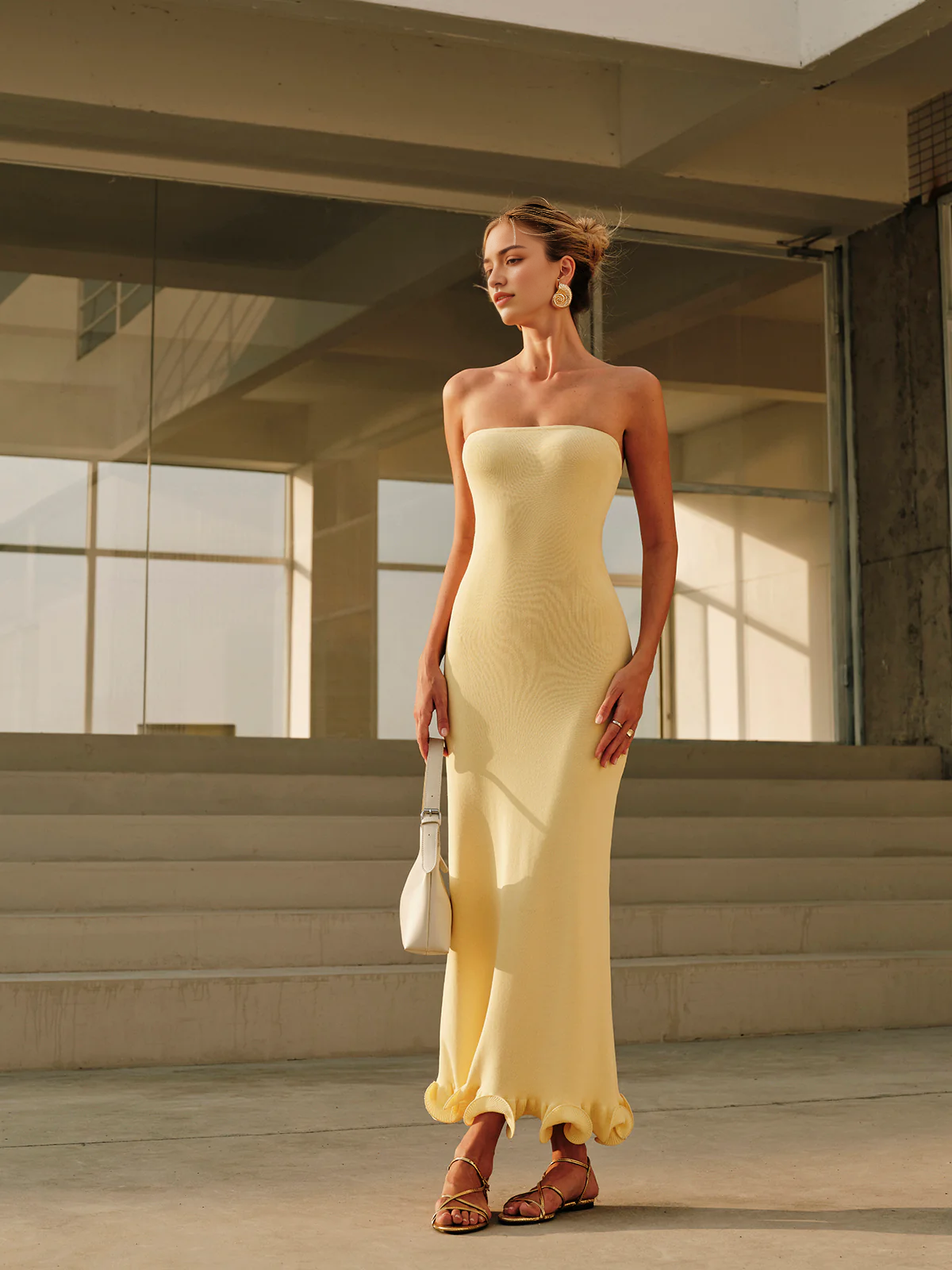 DingJiDress Party Dress Charming Mermaid Strapless Backless Ruched Hemline Exquisite Hot Sale Prom Dress