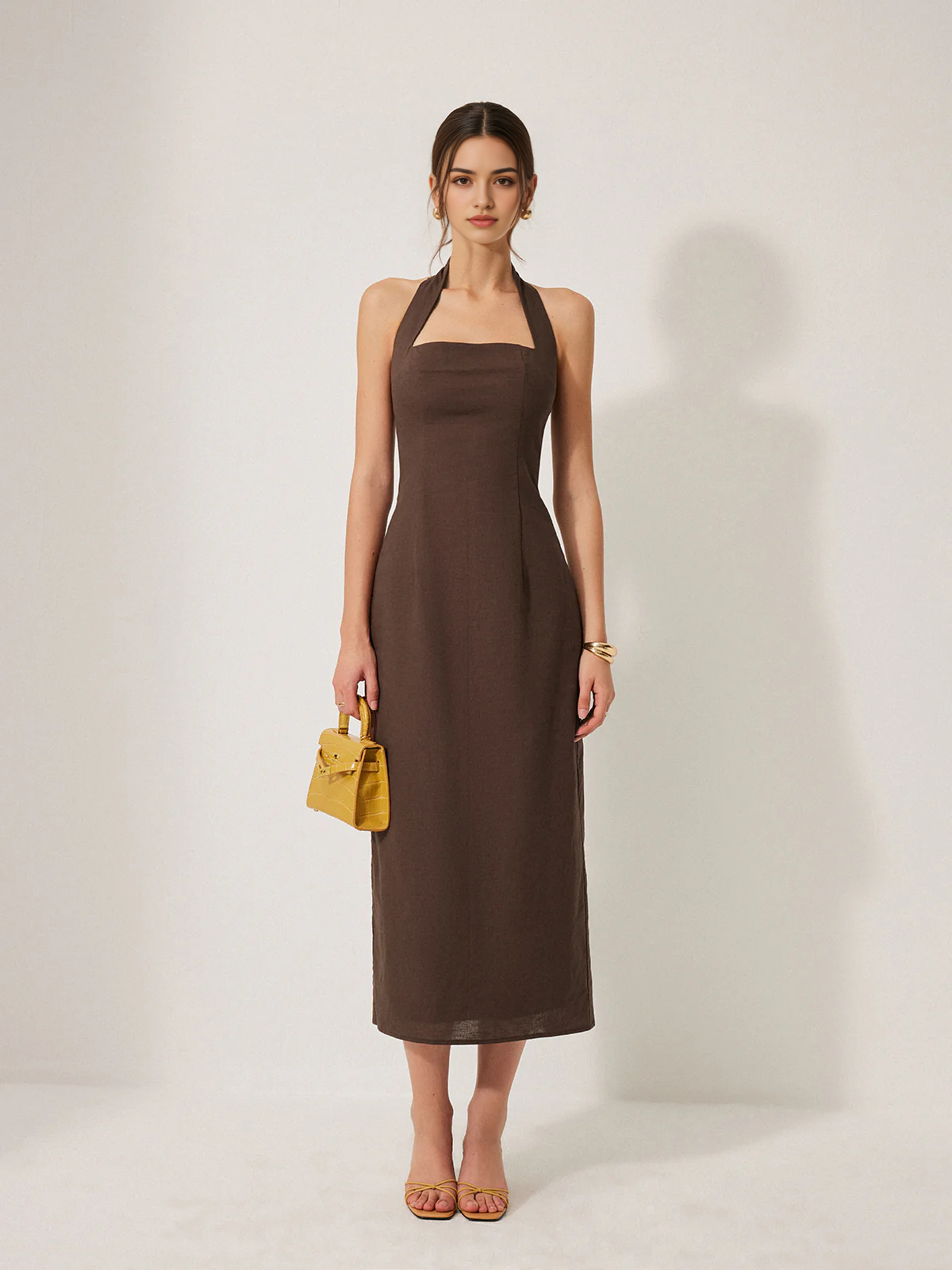 DingJiDress Party Dress Sheath Halter Backless Split Dress Elegant Simple Hot Sale Prom Dress