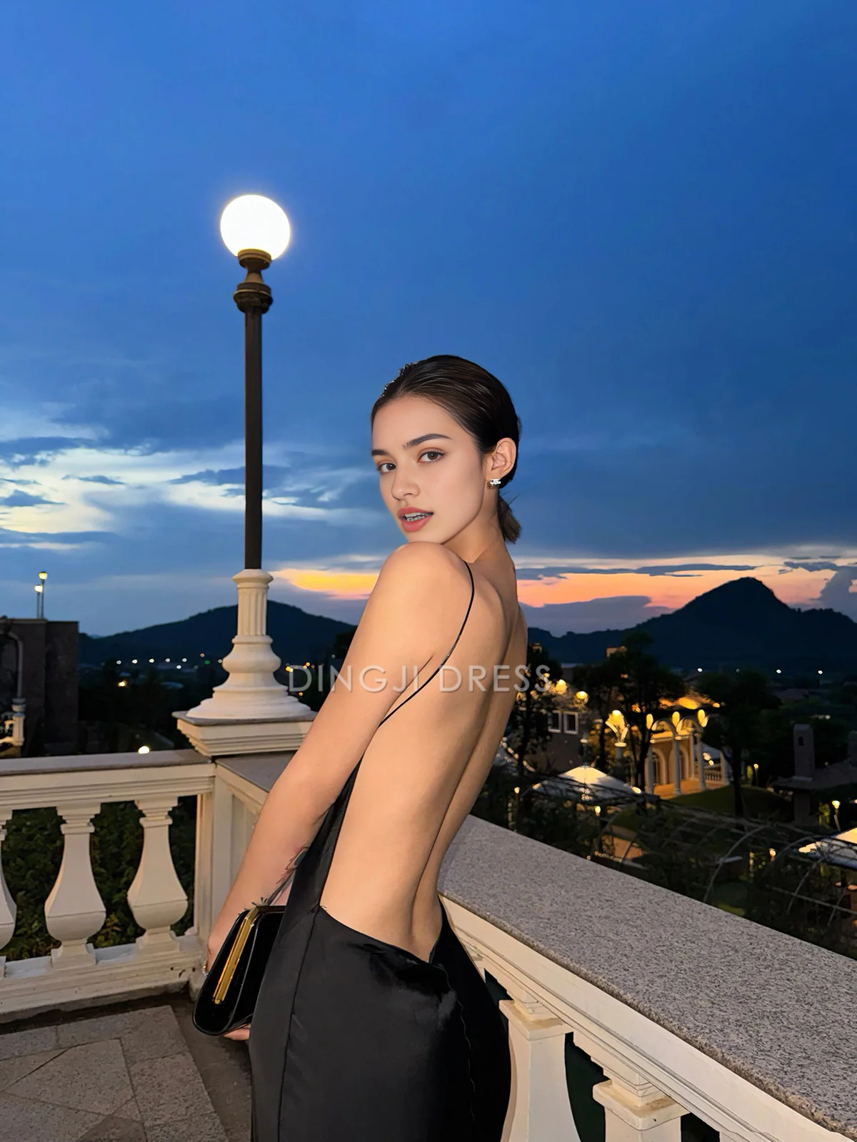 DingJiDress Party Dress Sheath V-Neck Spaghetti Strap Backless Sexy Long Dress Hot Sale Prom Dress