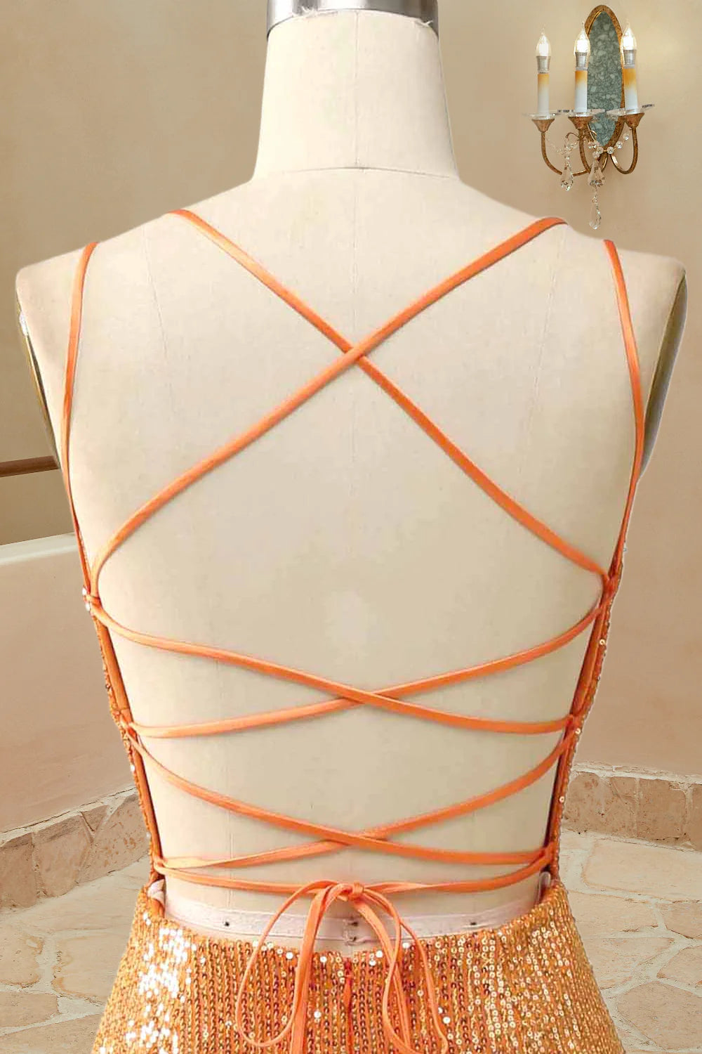 DingJiDress Prom Dresse Straps Mermaid Sequins With Slit