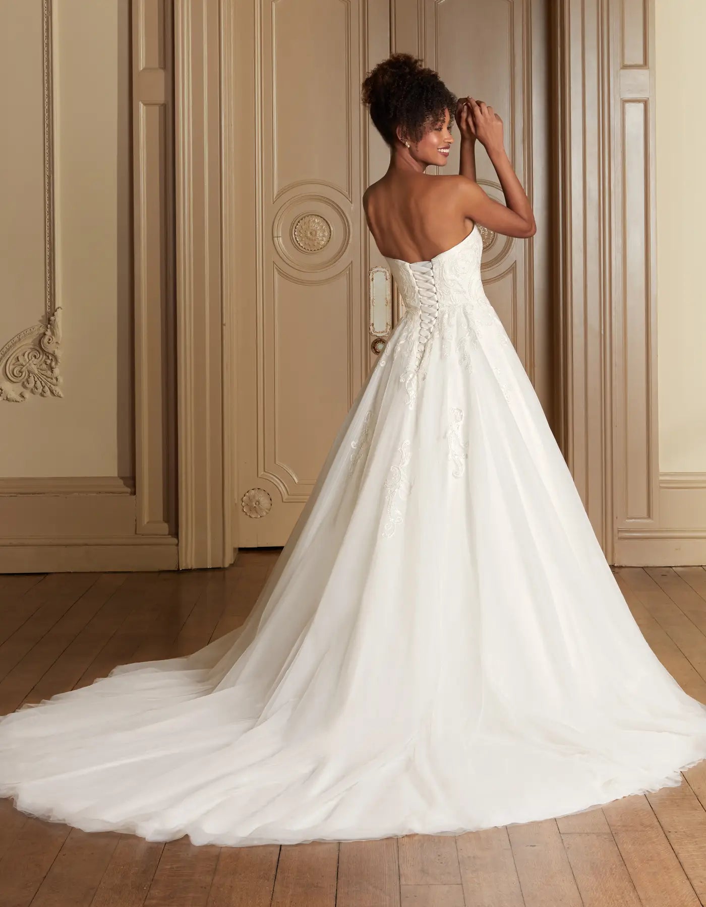 DingJiDress a classic strapless ballgown with traditional lace