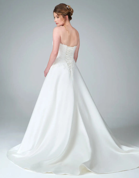 DingJiDress a satin and lace gown with pockets Wedding Dresses