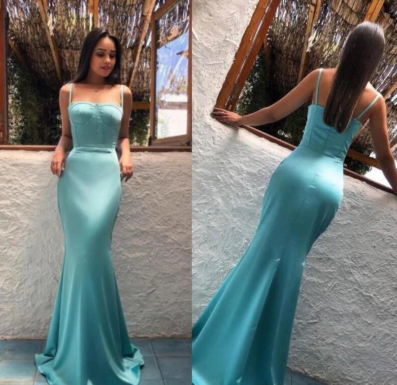 Prom Dresses Mermaid Long Straps Fashionable Modern Evening Dresses