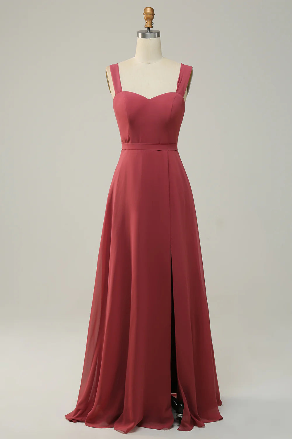 DingJiDress Sweetheart Sleeveless Long Bridesmaid Dress With Slit