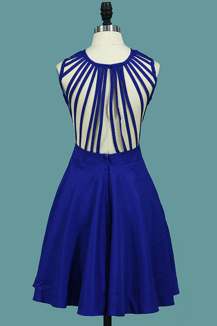 DingJiDress Sexy Open Back Straps A Line Short/Mini Cocktail Dresses