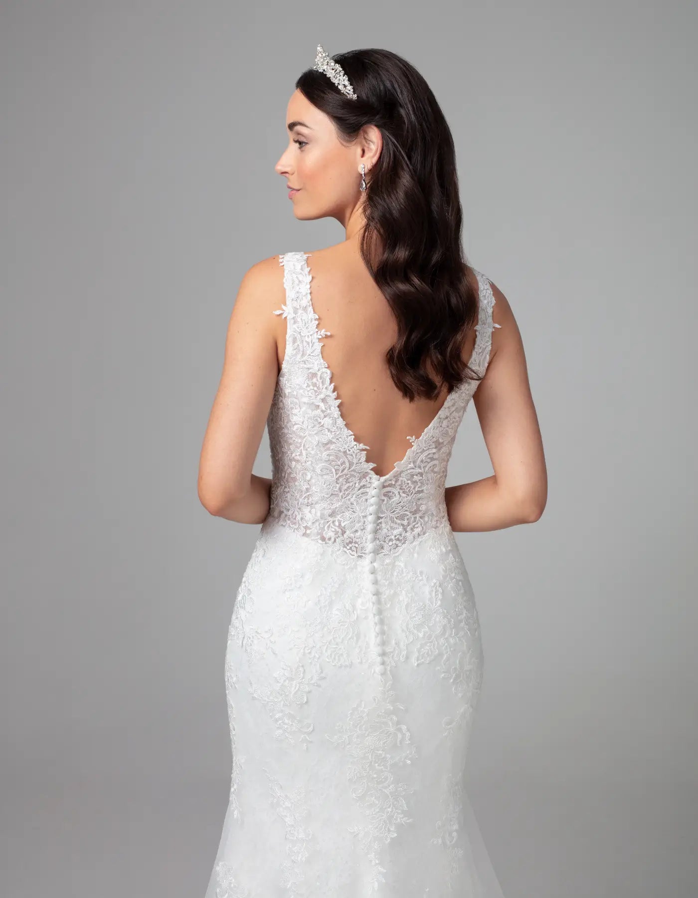 DingJiDress a sparkling chantilly lace gown Wedding Dresses