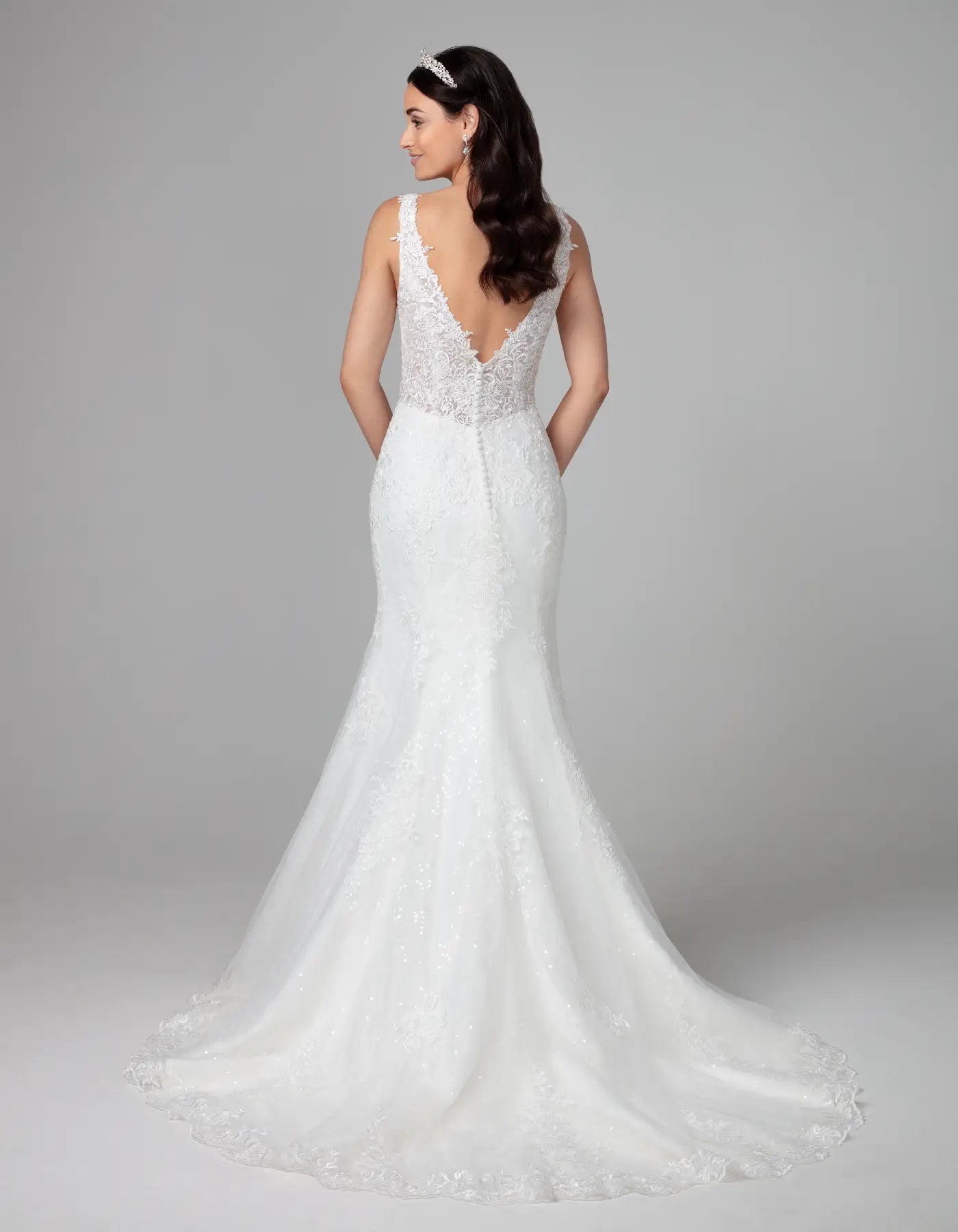 DingJiDress a sparkling chantilly lace gown Wedding Dresses