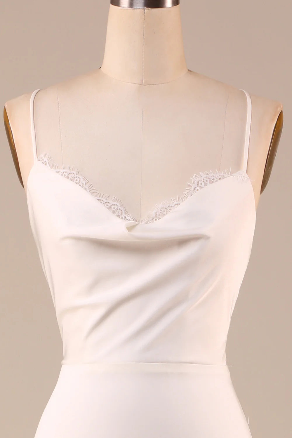 DingJiDress Simple Ivory Mermaid Boho Long Wedding Dress