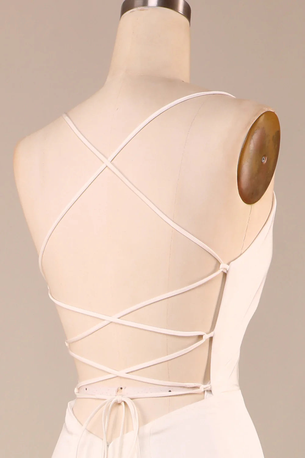 DingJiDress Simple Ivory Mermaid Boho Long Wedding Dress