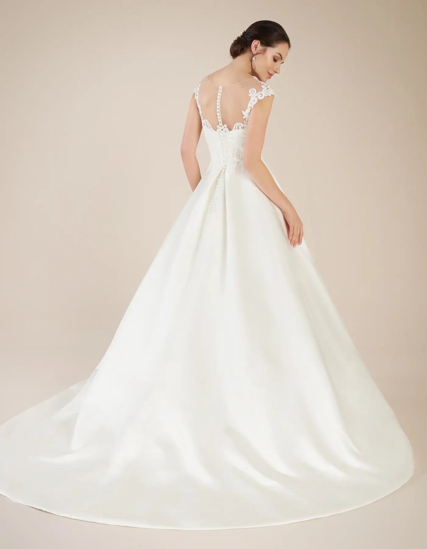 DingJiDress a satin and lace a-line with pockets Wedding Dresses