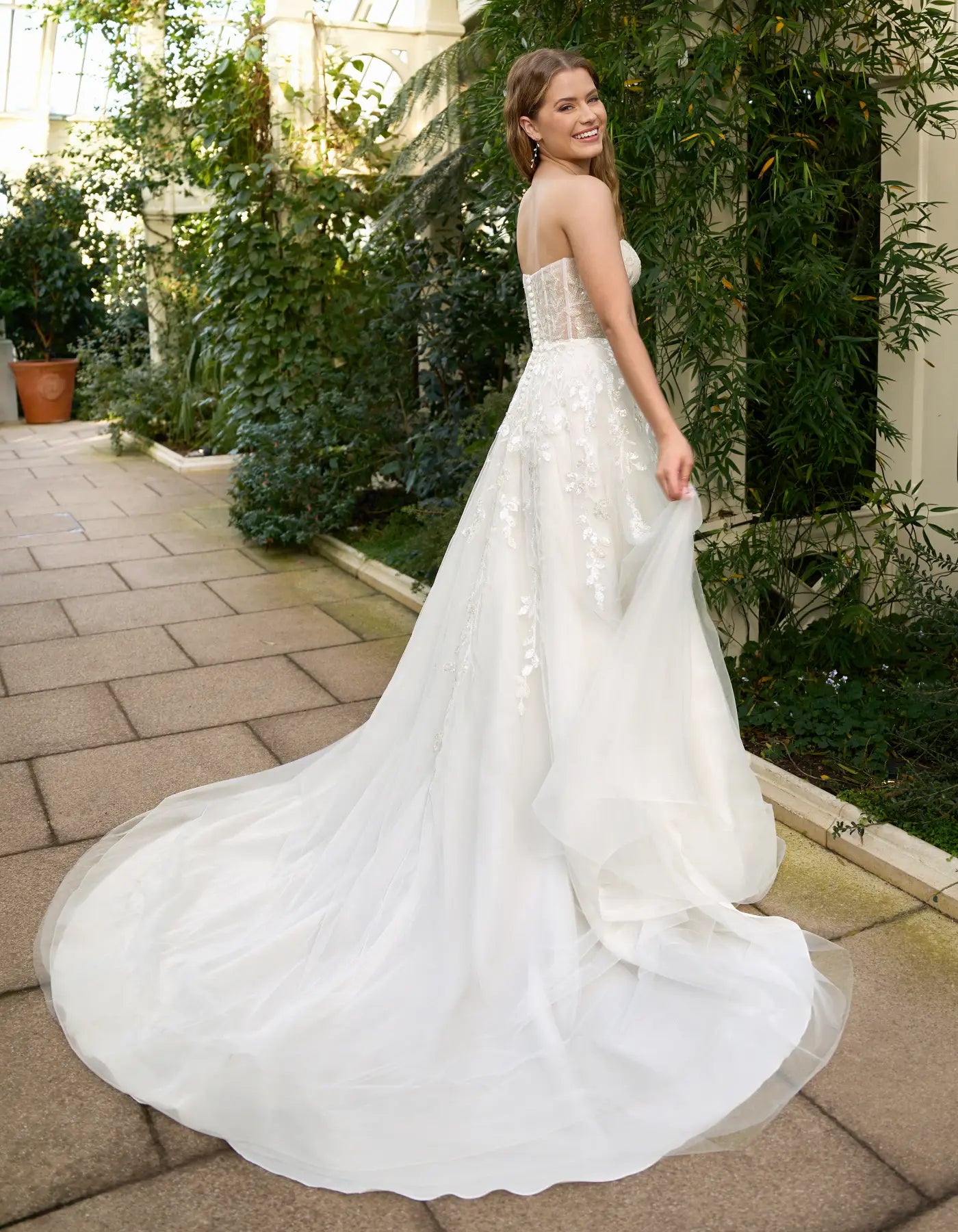 DingJiDress a sparkling a-line with split skirt