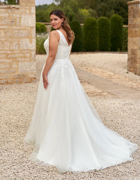DingJiDress an understated a-line with pleated bodice