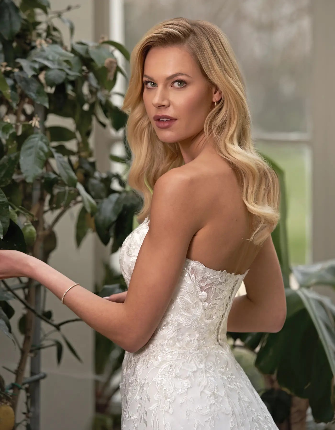 DingJiDress classic strapless lace a-line with sequin tulle