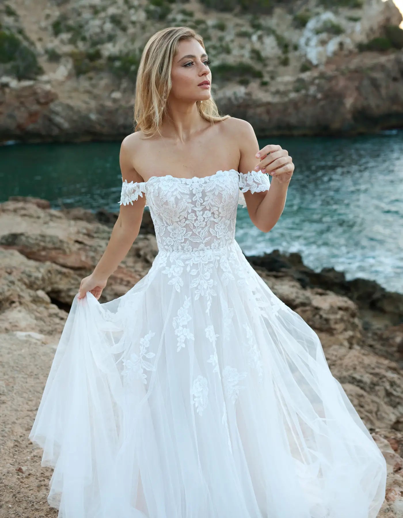 DingJiDress a soft a-line with floral details