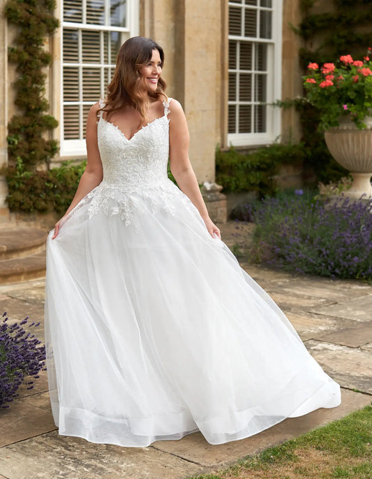 DingJiDress a 'champagne' a-line with sweetheart neckline