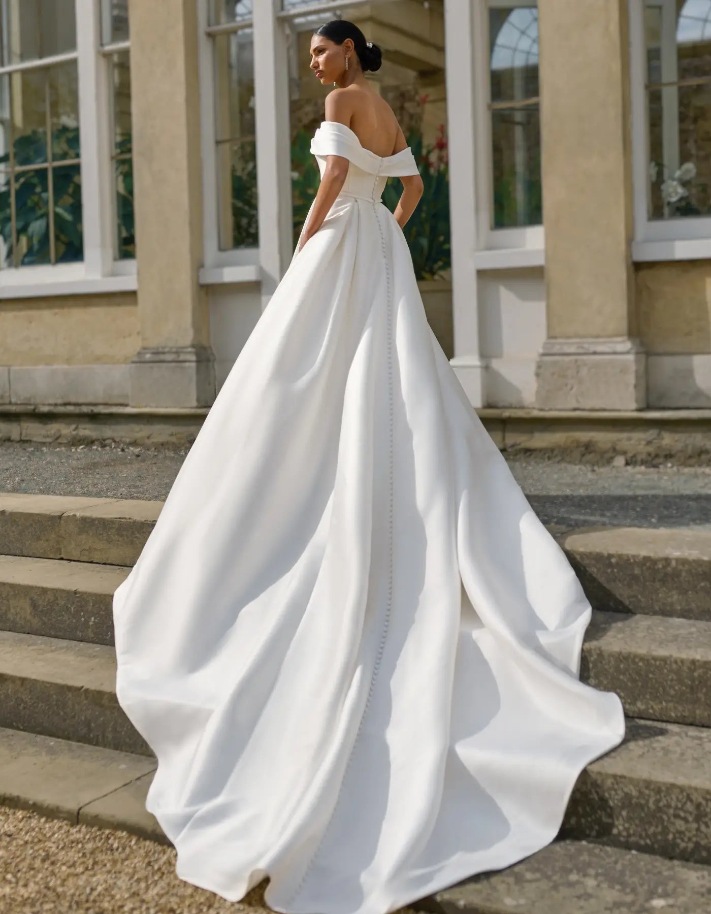 DingJiDress an off-the-shoulder mikado ballgown with pockets