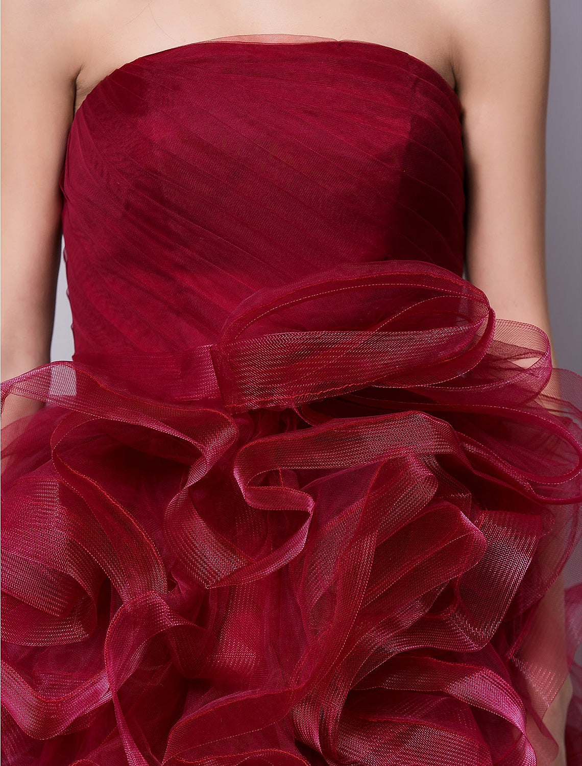 Ball Gown Hot Homecoming Cocktail Party Valentine's Day Dress Strapless Sleeveless Short / Mini Tulle with Ruched