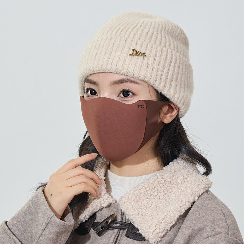 DingJiDress Maillard Mask Autumn/Winter Warm Mask Riding Windproof and Cold Keeping Mask 1 piece