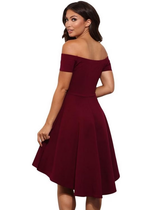 A-Line Fairy Cute Homecoming Party Wear Dress Off Shoulder Short Sleeve Short Mini Stretch Satin with