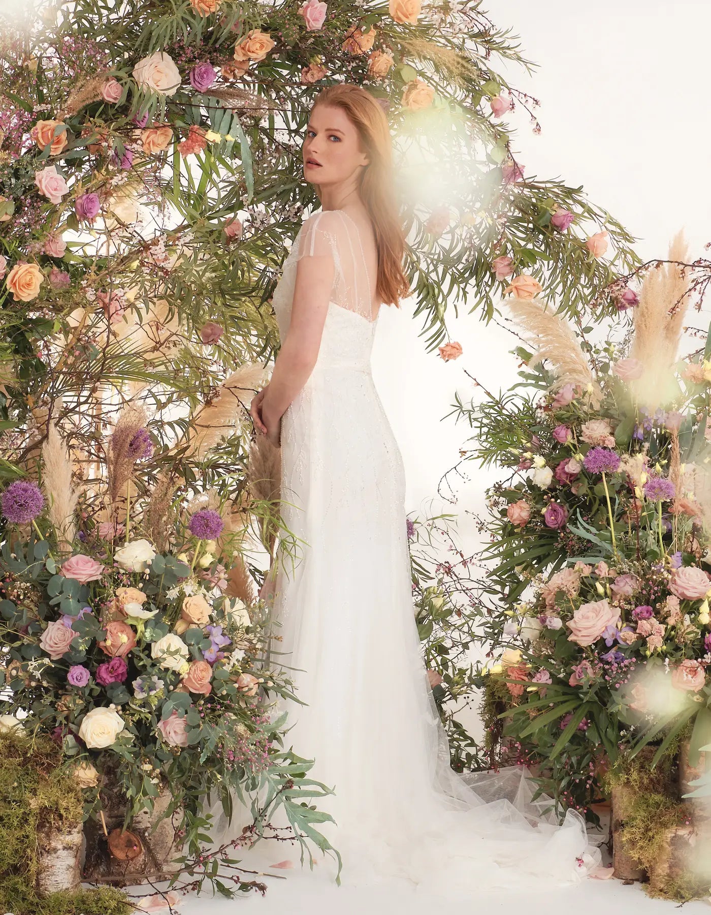 DingJiDress a fully beaded boho sheath gown Wedding Dresses