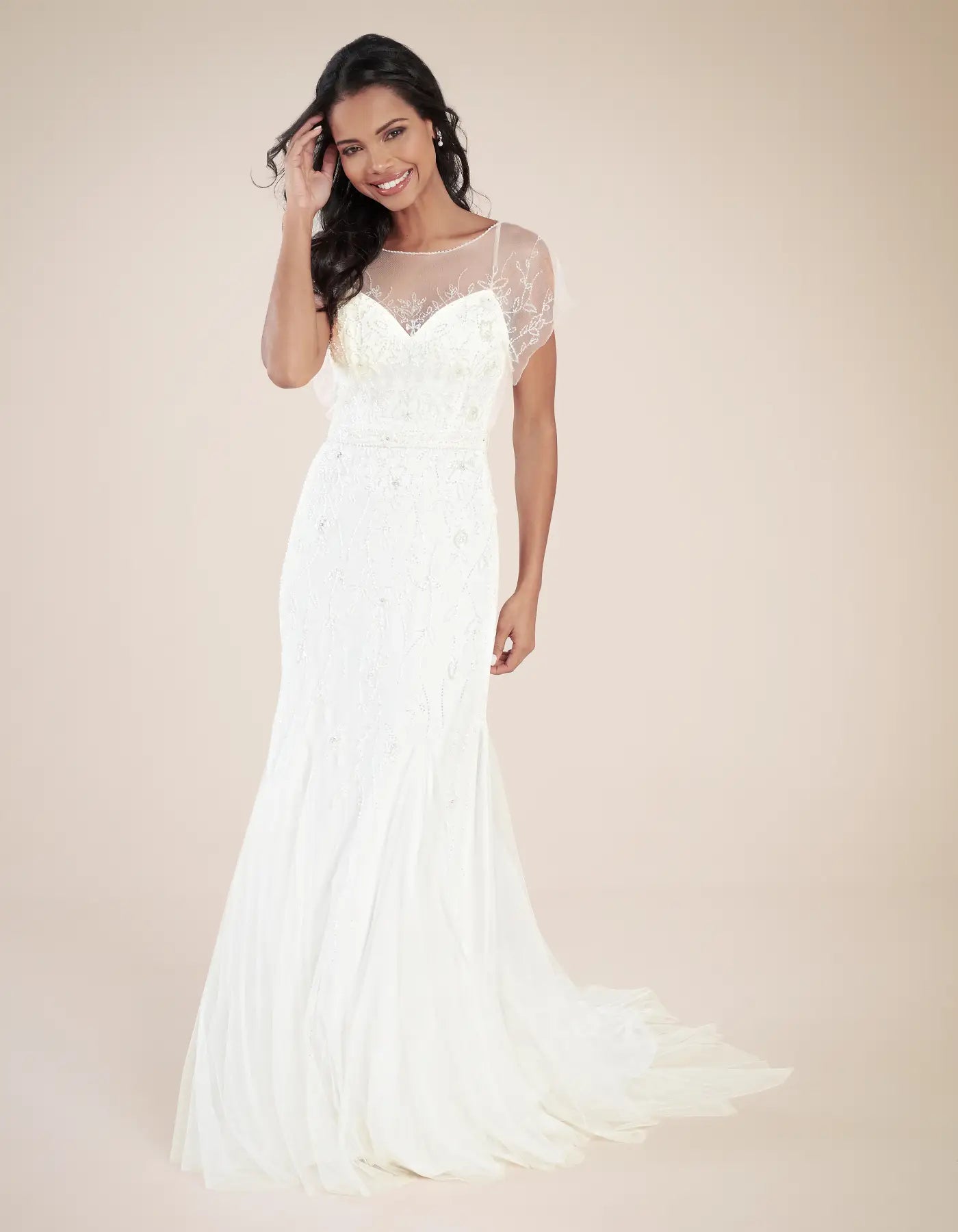 DingJiDress a fully beaded boho sheath gown Wedding Dresses