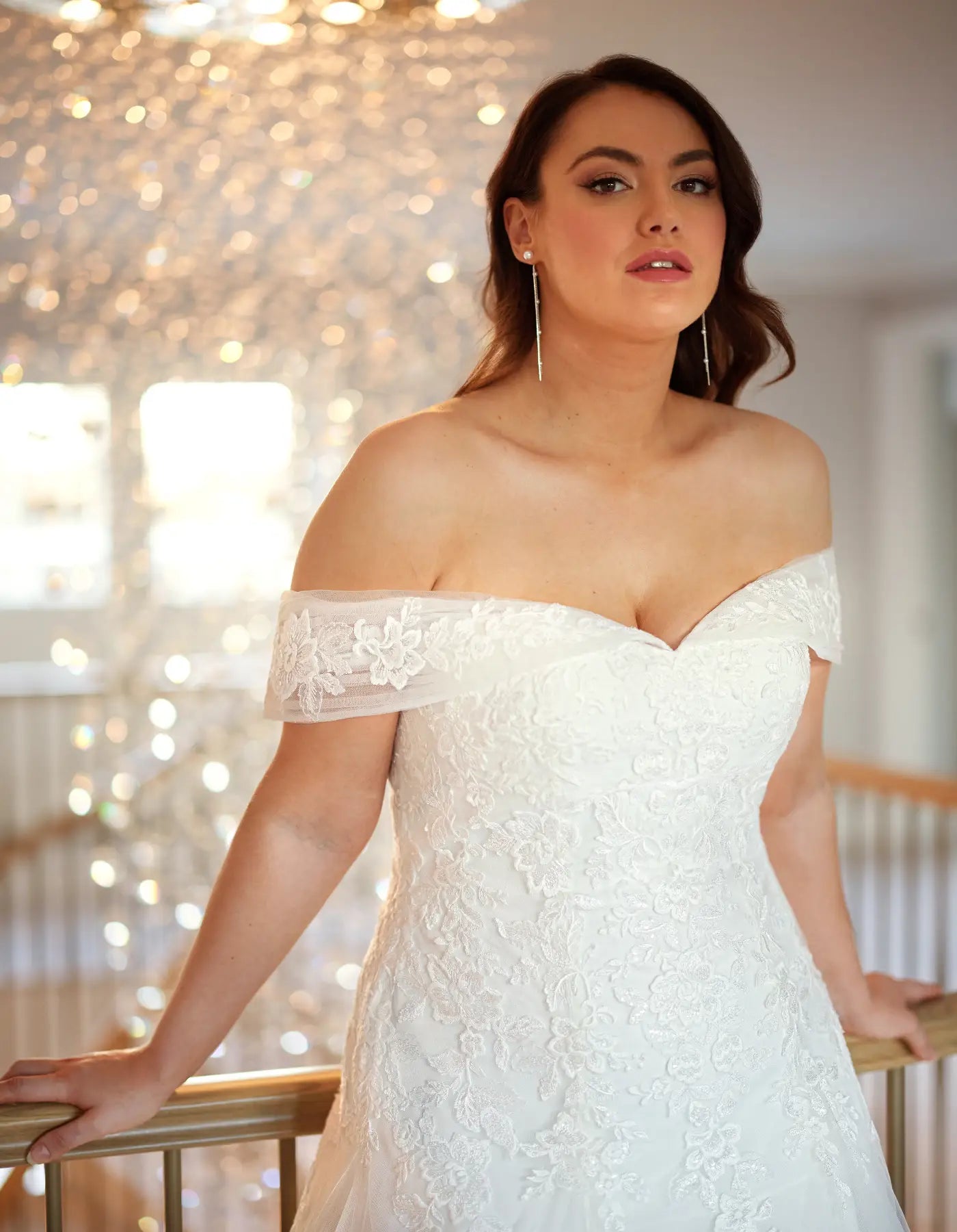 DingJiDress an elegant fit and flare with off-the-shoulder straps