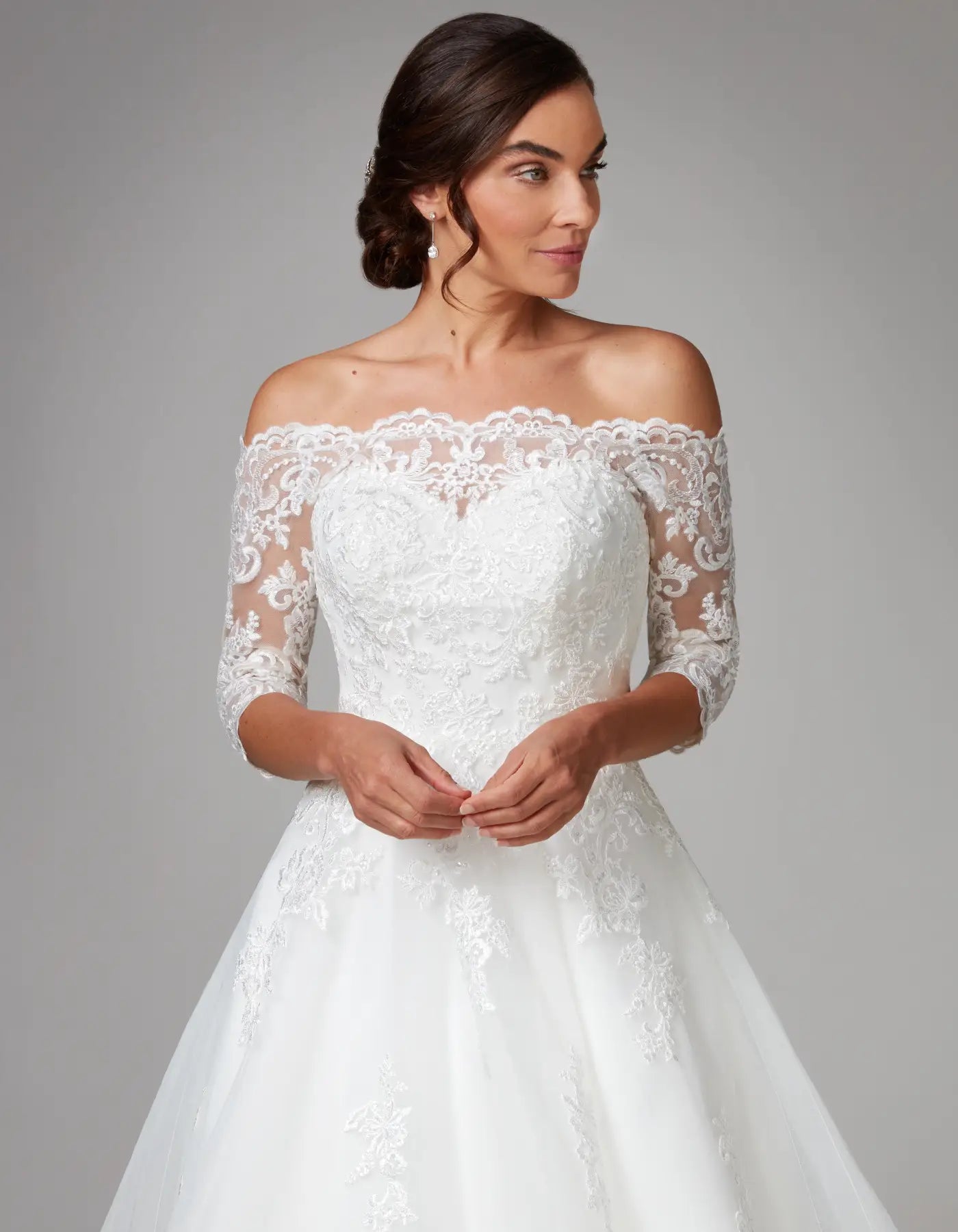 DingJiDress a vintage style tea-length dress with sleeves Wedding Dresses