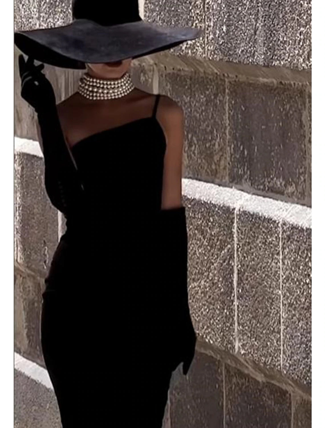 Sheath / Column Cocktail Dresses 1950s Dress Evening Party Tea Length Sleeveless One Shoulder Stretch Fabric with Strappy