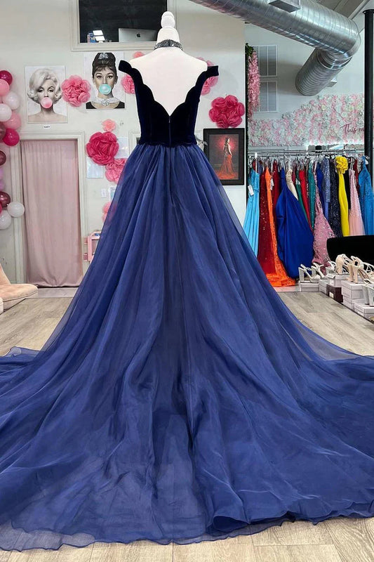 DingJiDress Prom Dress Mermaid Velvet Off The Shoulder Pageant