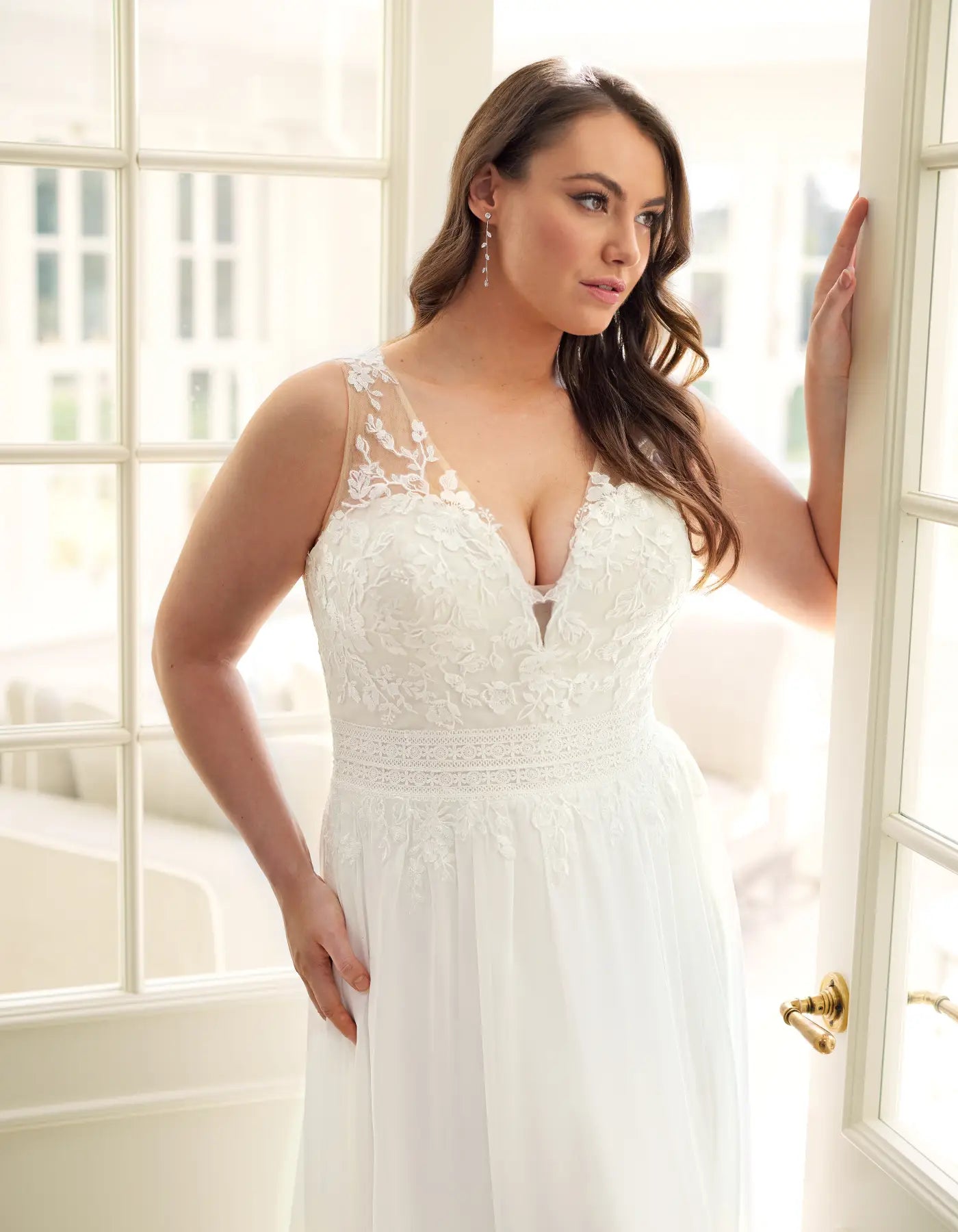 DingJiDress structured a-line with supportive bodice and straps