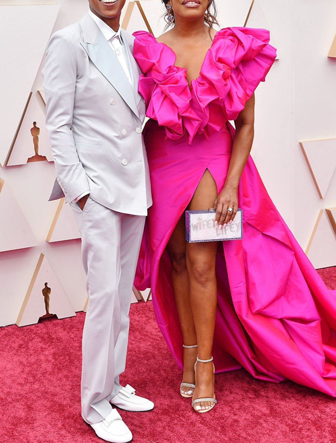 Mermaid / Trumpet Evening Gown Celebrity Style Dress Formal Wedding Guest Court Train Sleeveless V Neck Taffeta with Ruffles