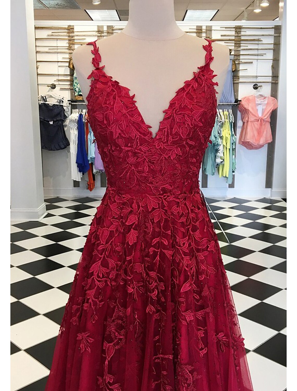 Tulle Bridesmaid Dress A-Line/Princess Bateau Knee-Length With Appliqued