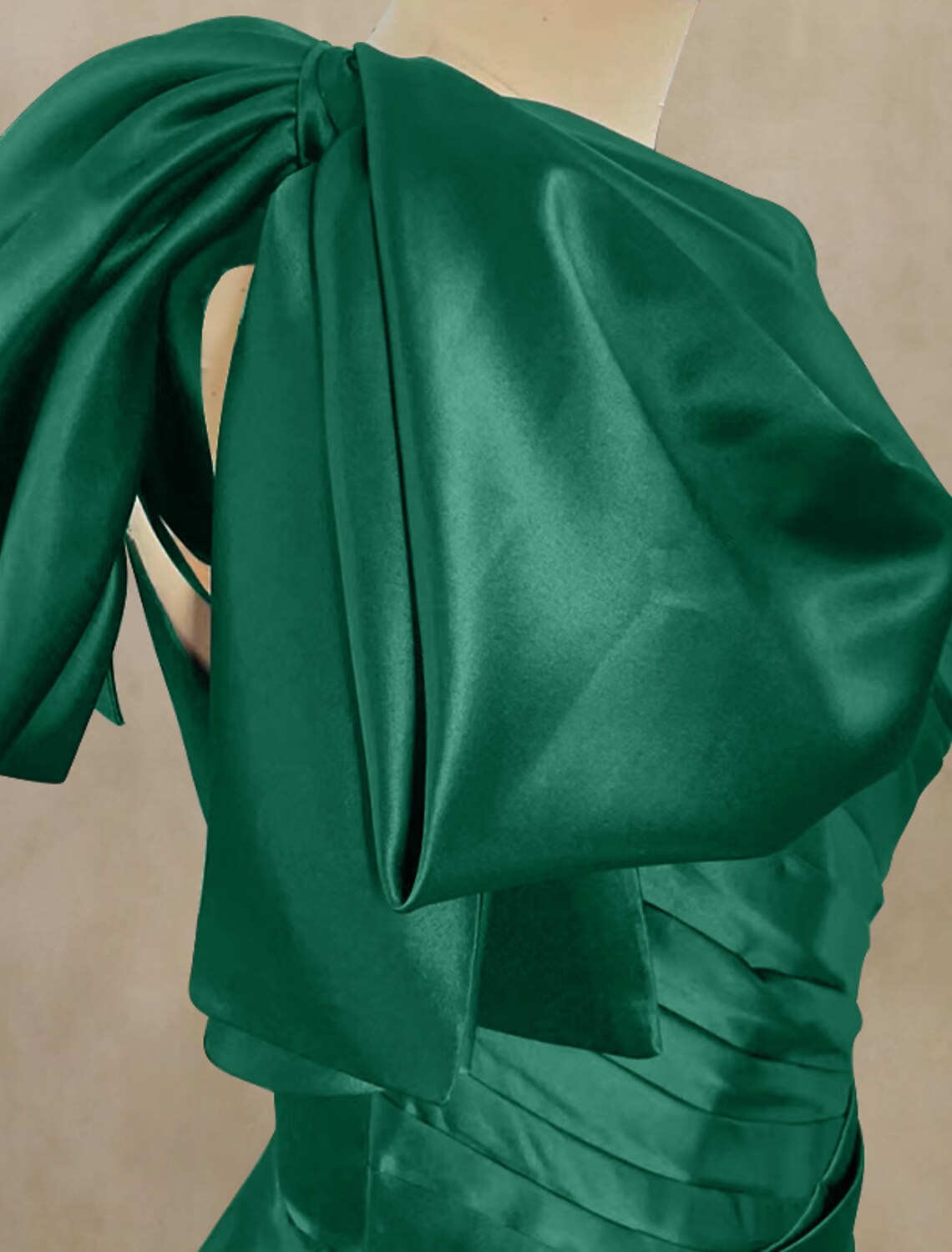 A-Line Evening Gown Celebrity Style Dress Formal Christmas Court Train Sleeveless One Shoulder Satin with Ruched