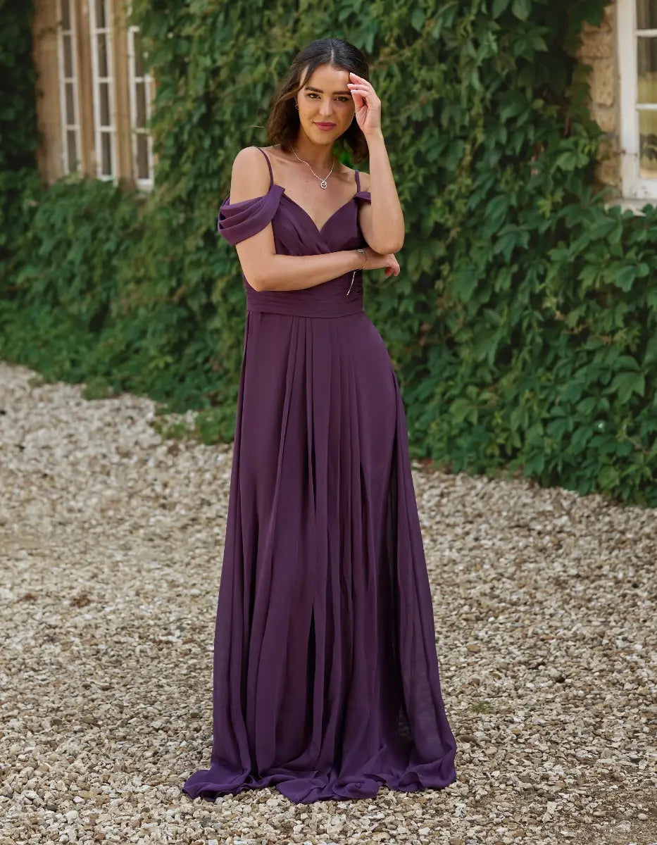 a super flattering chiffon dress