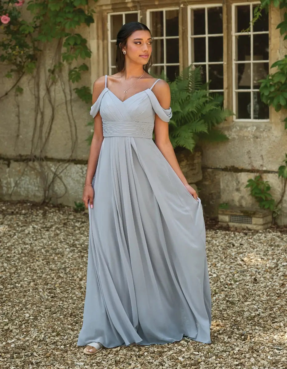 a super flattering chiffon dress