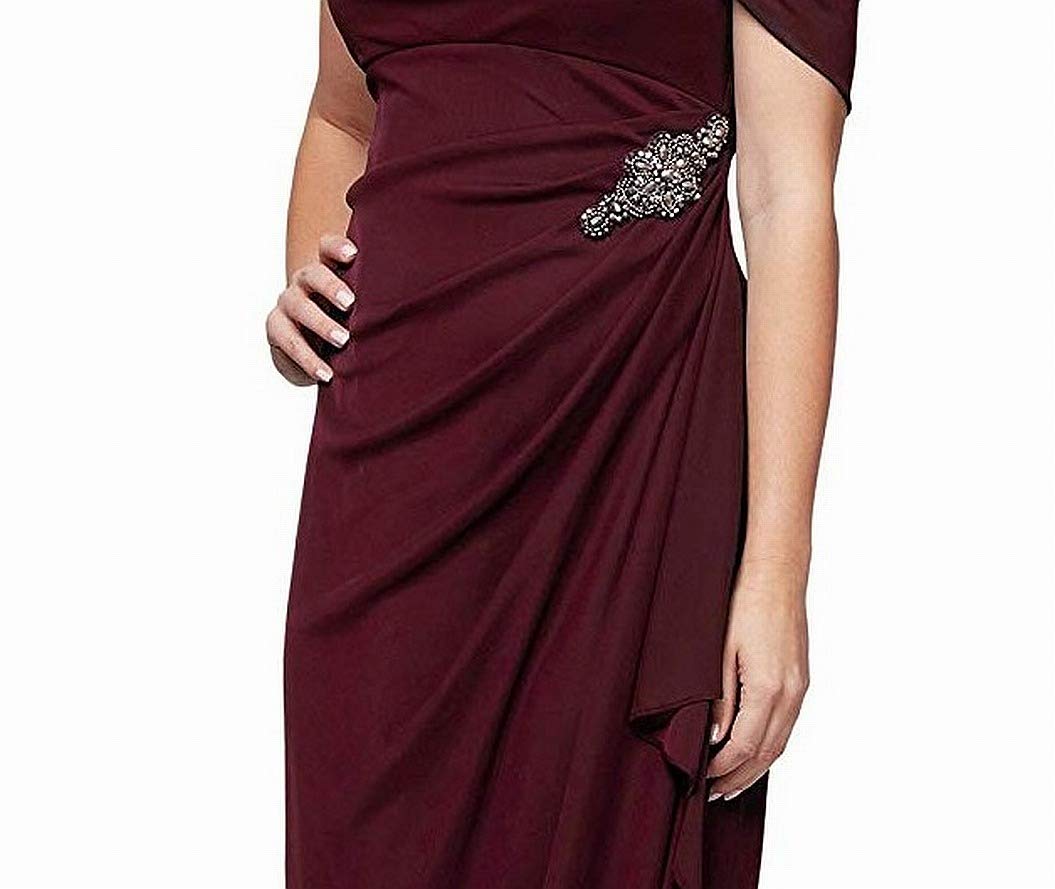 DingJiDress Mother of the Groom / Bride Dresses Side Fork Women's Long Cold Shoulder Dress Bead String Formal Dresses Wedding Guest Dress