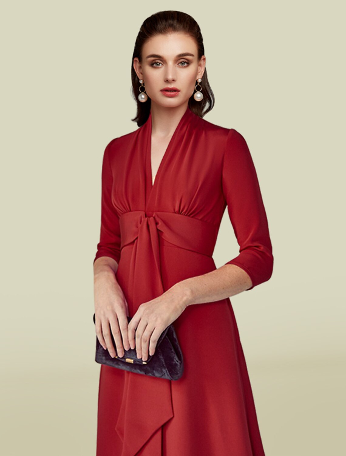 A-Line Mother of the Bride Dress Elegant V Neck Floor Length Charmeuse Sleeve with Ruching