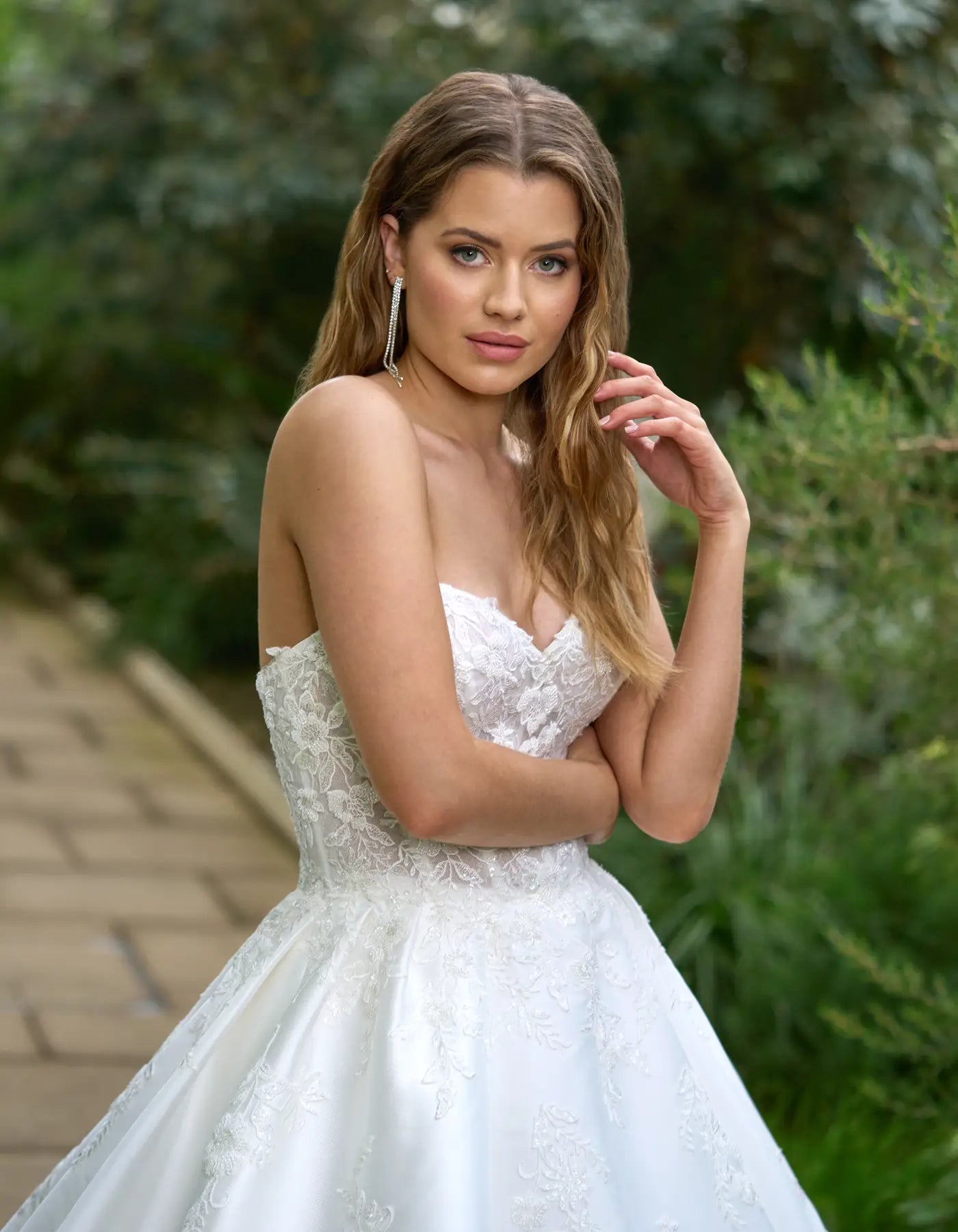 DingJiDress a voluminous mikado ballgown with beaded lace