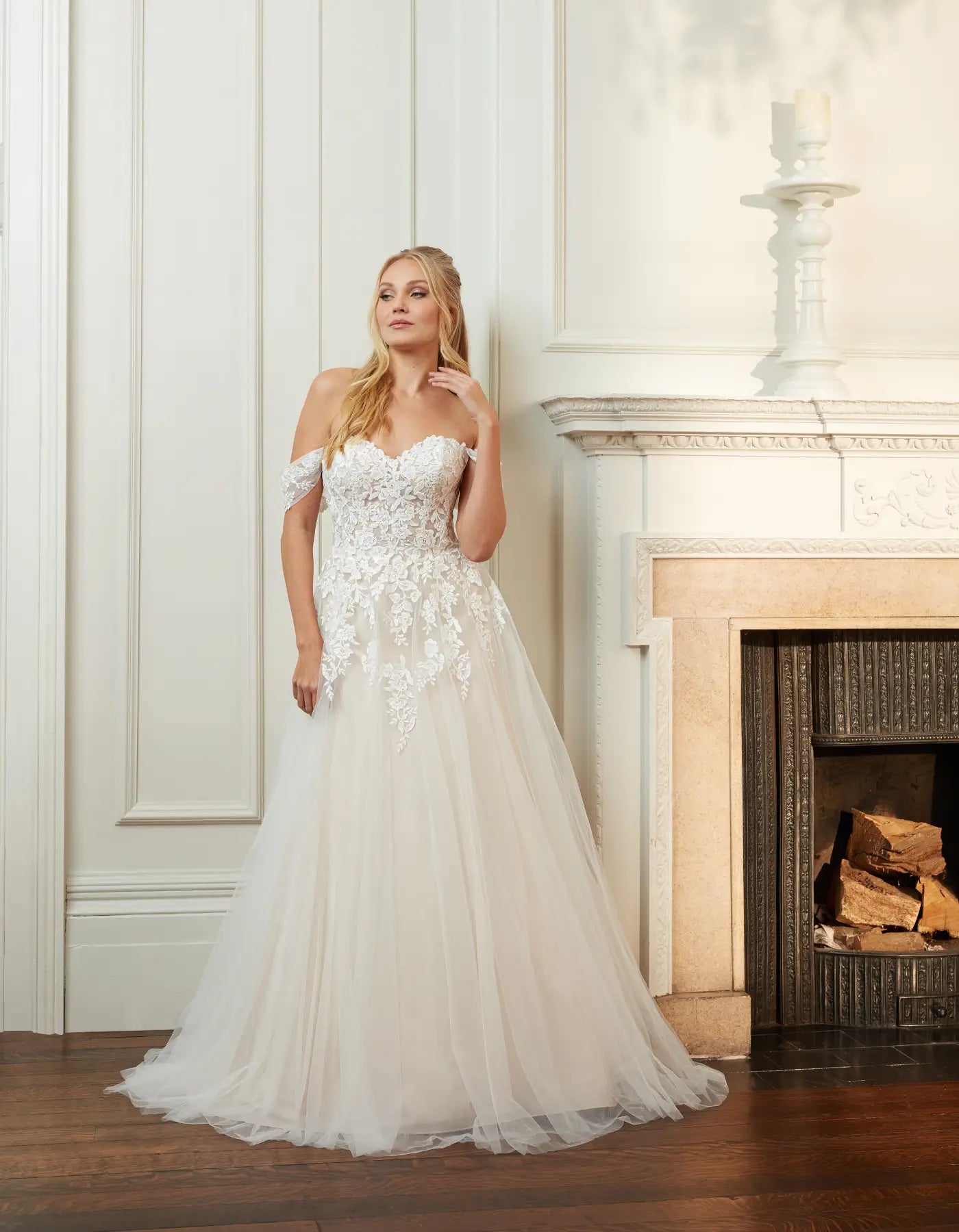 DingJiDress a soft tulle a-line with a strapless semi-sheer bodice